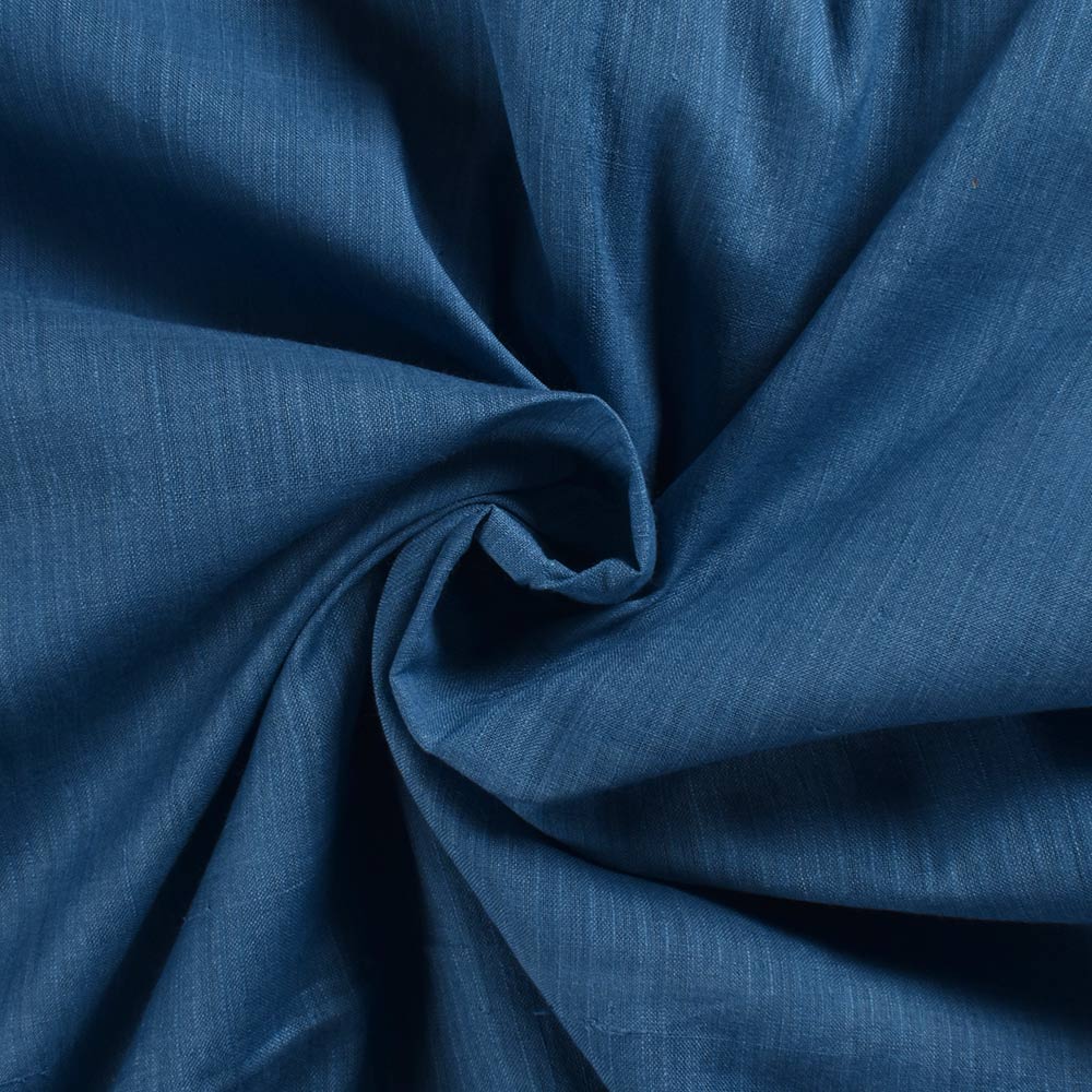 Stripe Blue Pure Cotton 74 GSM Handwoven Fabric P9