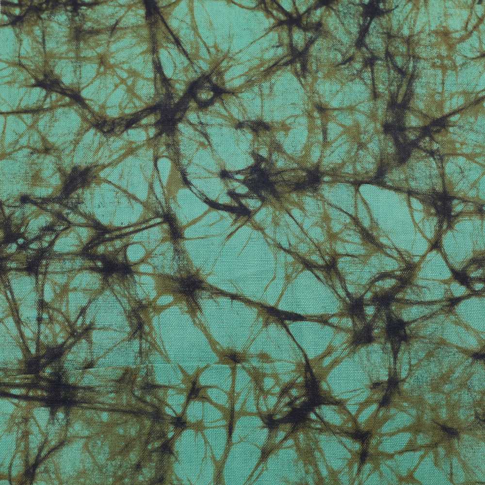 ABSTRACT GREEN BATIK COTTON 110 GSM FABRIC - HAND PRINTED