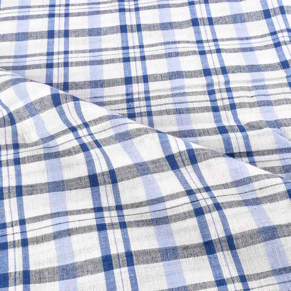 Check Multicolour Pure cotton 89 GSM handwoven fabric