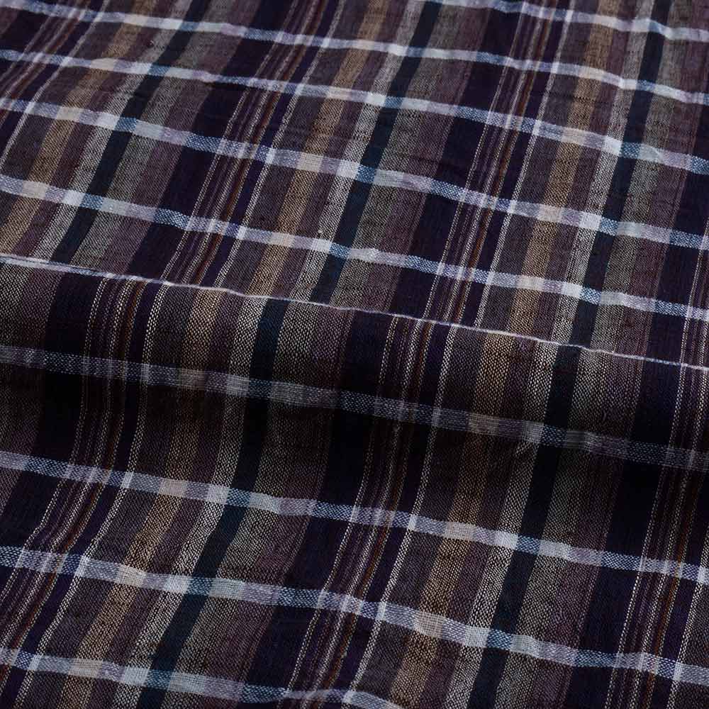 CHECK MULTI COLOR PURE COTTON 102 GSM HANDWOVEN FABRIC