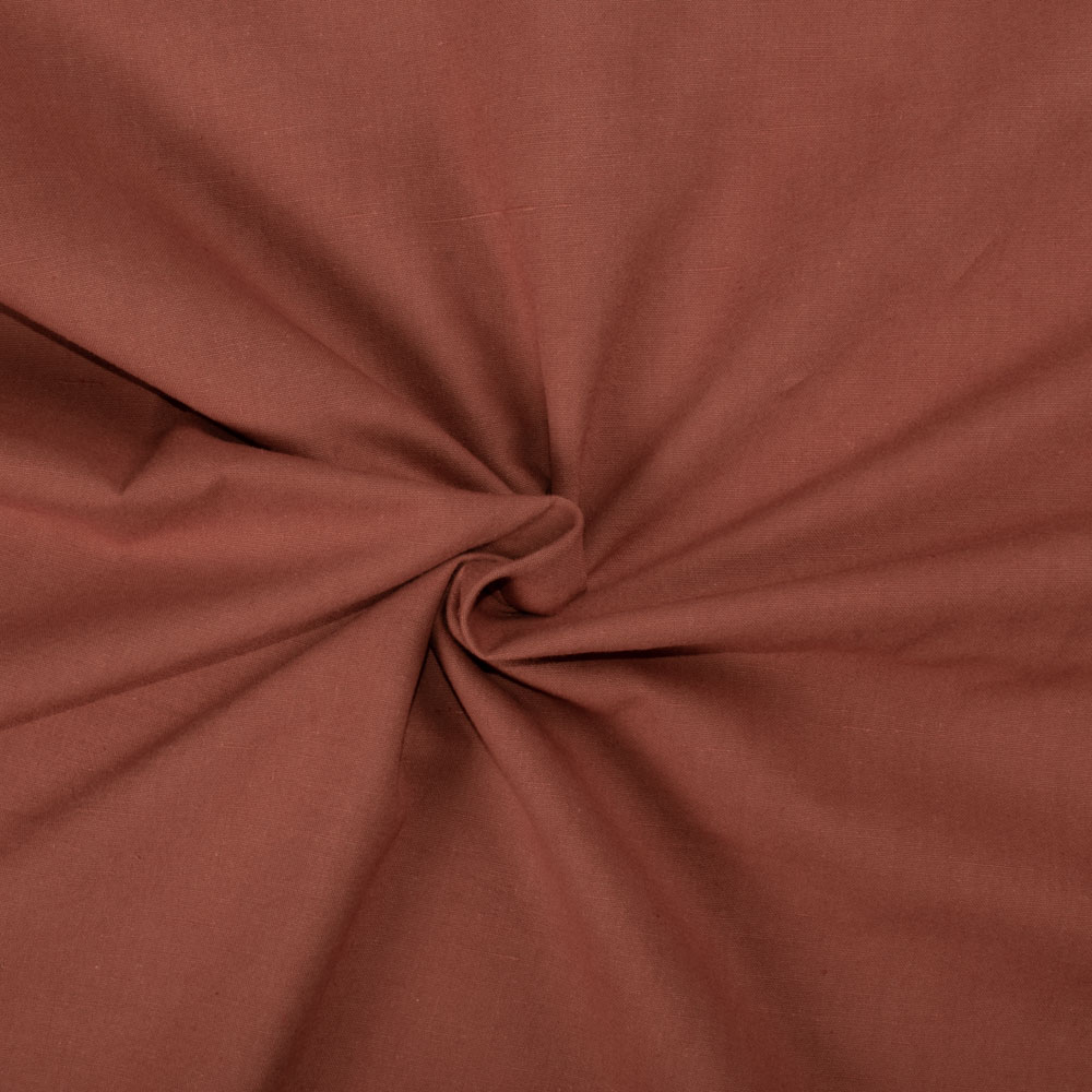 Plain Brown Khadi Cotton 159 GSM Handwoven Fabric