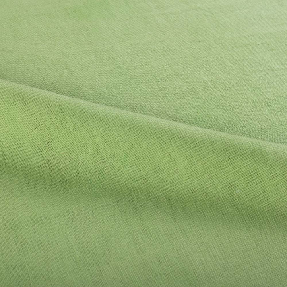 Solid Green Khadi 120 GSM Fabric - Handspun & Handwoven