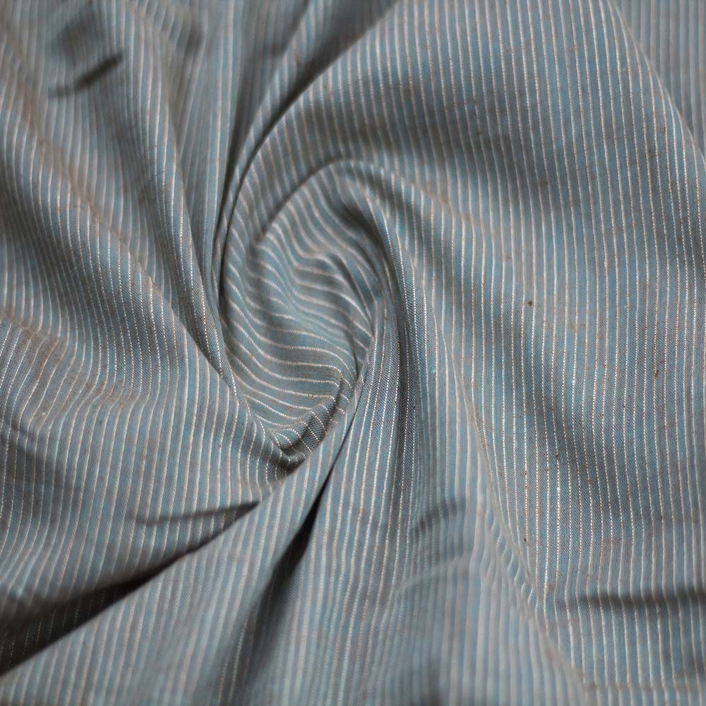 Stripe Grey Pure Cotton 65 GSM Handwoven Fabric