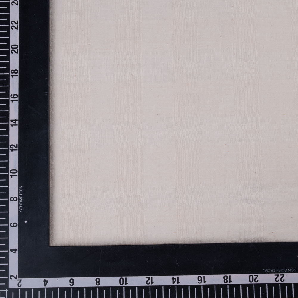 WHITE STRIPE COTTON 135 GSM FABRIC - BLEACHED WHITE & DYEABLE
