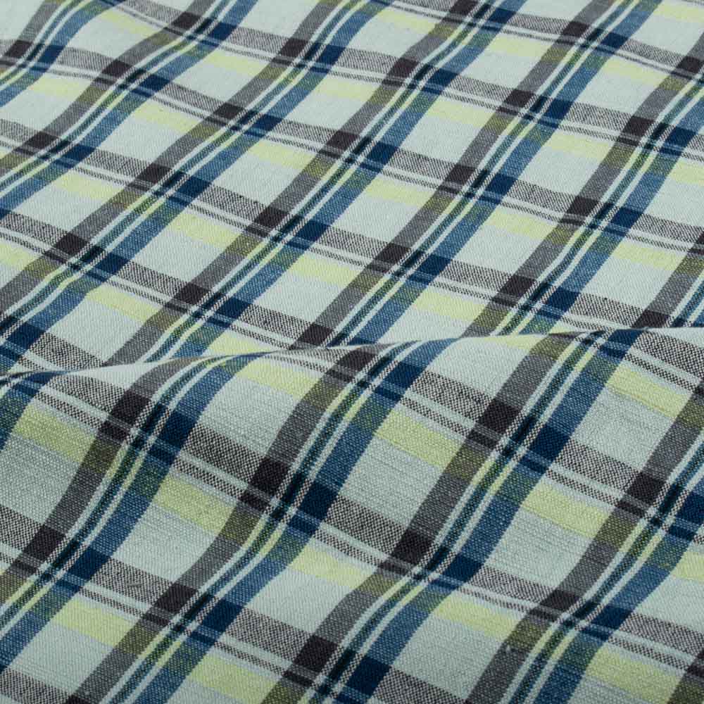 Check Multicolour Cotton Khadi 140 GSM Handwoven Fabric 757
