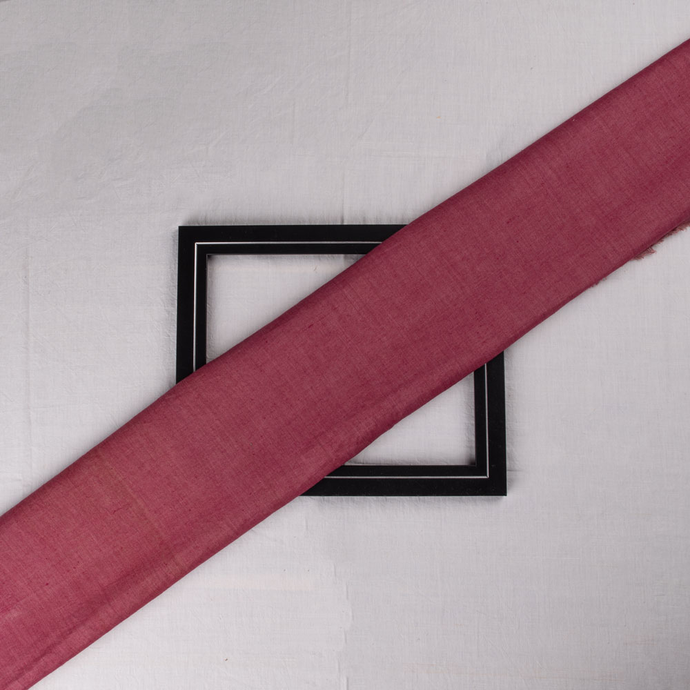 Plain Deep Plum Pure Cotton 92 GSM Handwoven Fabric