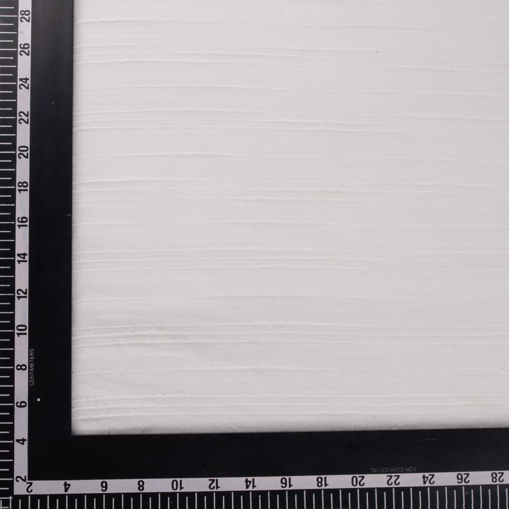 DYEABLE PURE COTTON 91 GSM HANDWOVEN FABRIC | BLEACHED WHITE