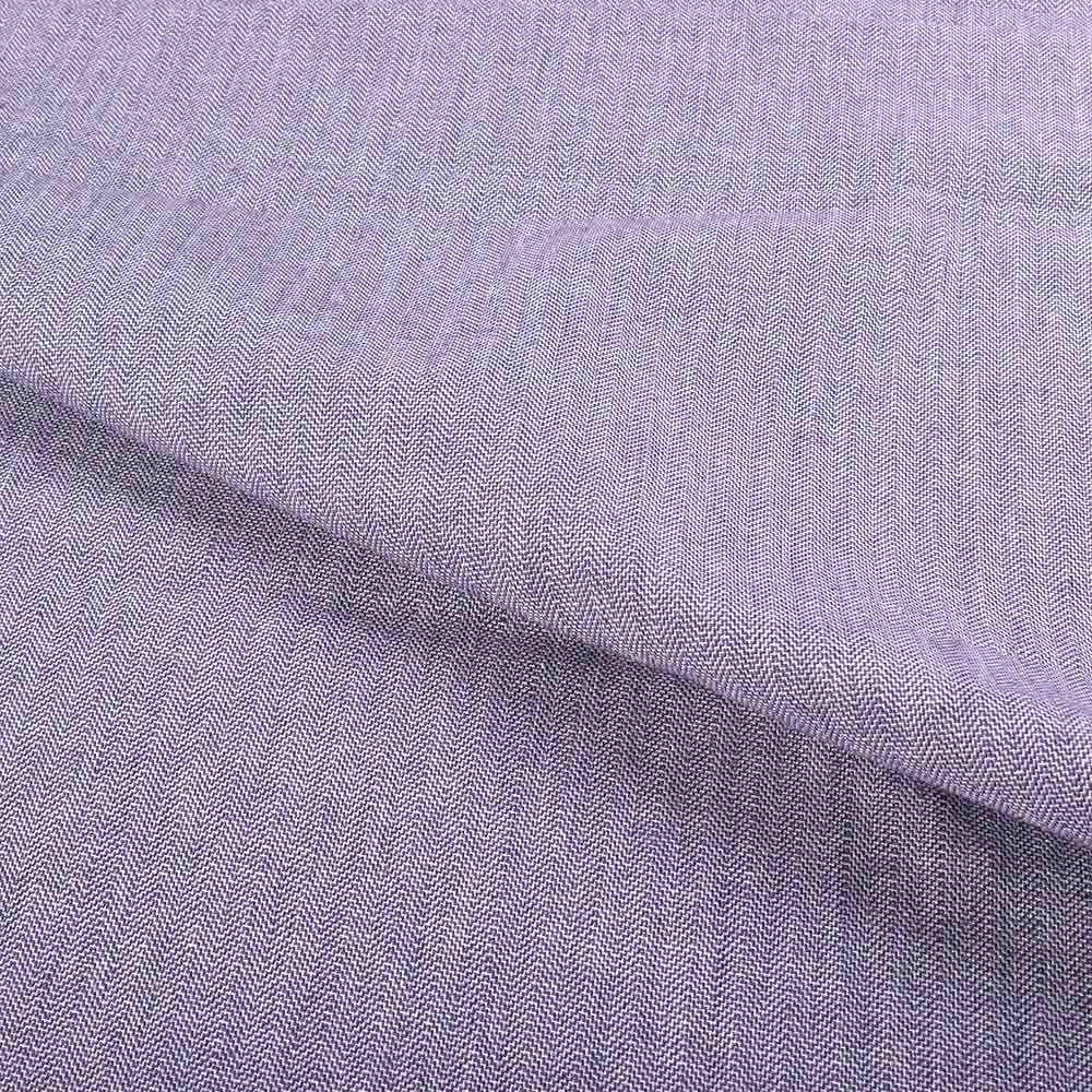 HERRINGBONE TWILL PURPLE PURE COTTON 97 gsm HANDWOVEN FABRIC