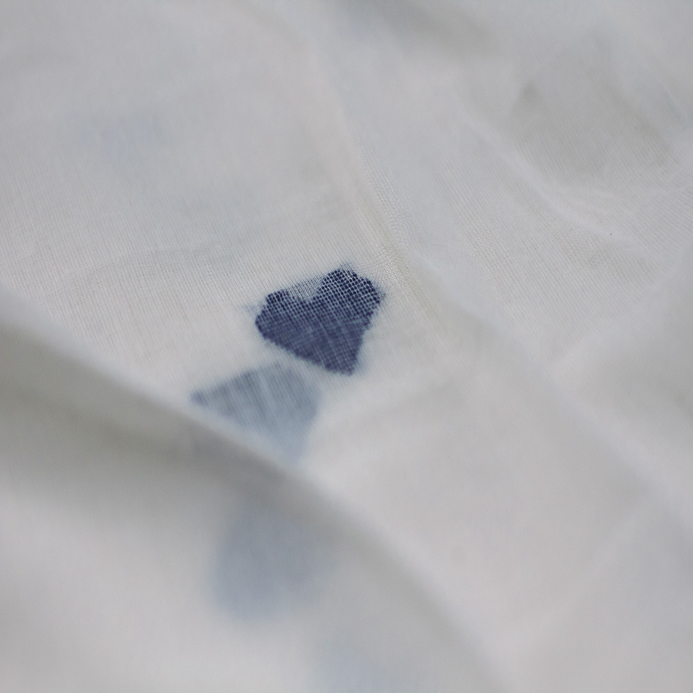 GEOMETRIC HEART CREAM JAMDANI PURE COTTON 55 GSM FABRIC