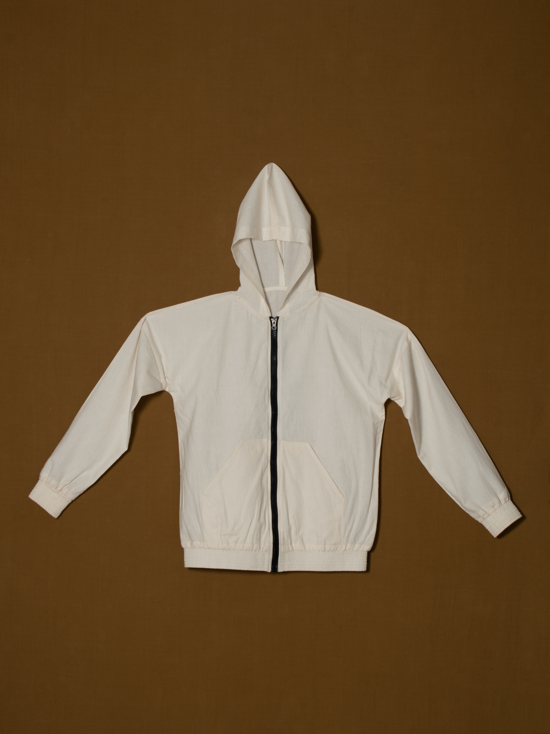 Oversized Hoodie  With Front Zipper- Elasticated Cuffs