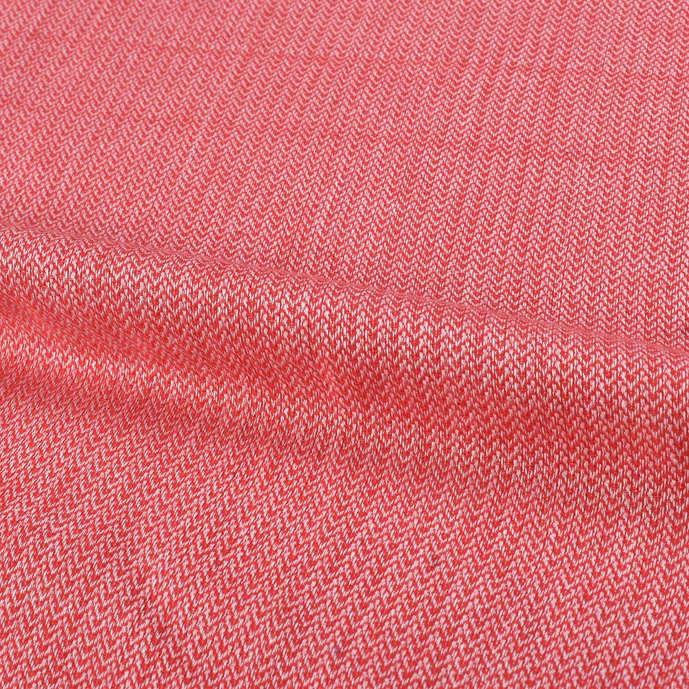 Herringbone orange Pure cotton 100 GSM handwoven fabric