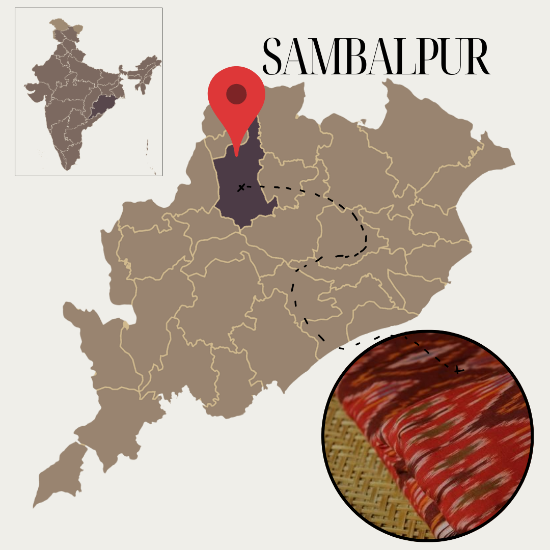 Ikat artisans from a cluster located in the Sambalpur district of Odisha