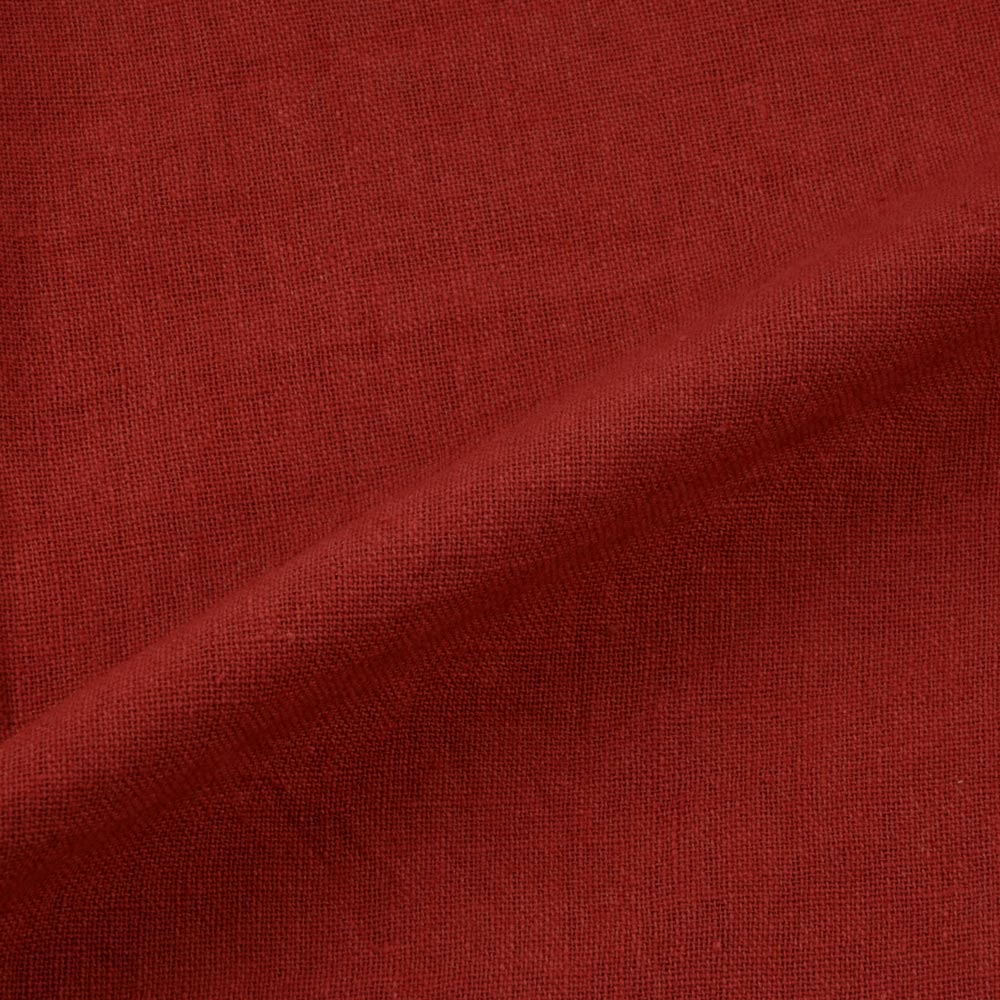 Plain Red Khadi 122 GSM Fabric - Handspun & Handwoven
