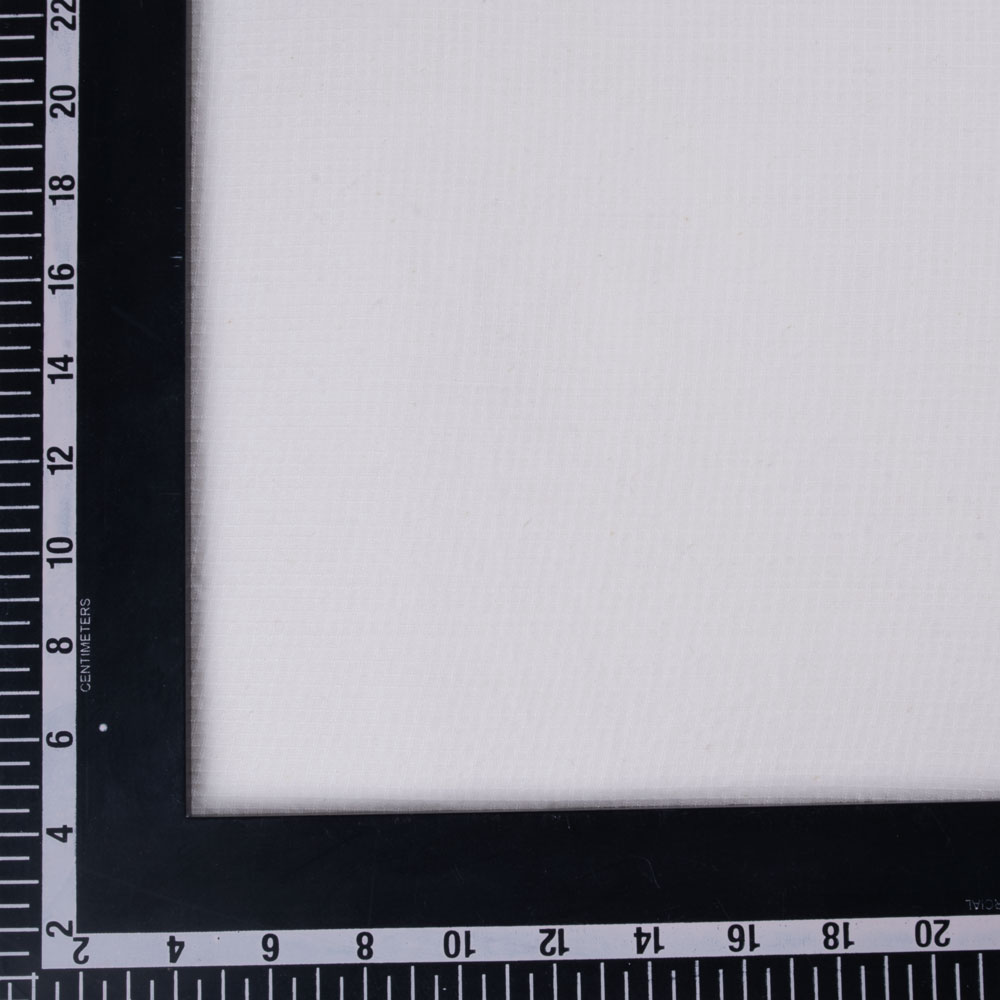 WHITE CHECK COTTON 84 GSM FABRIC - BLEACHED WHITE & DYEABLE