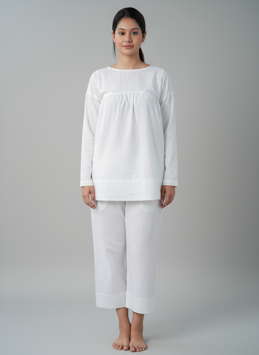 White Co-ord Set Full