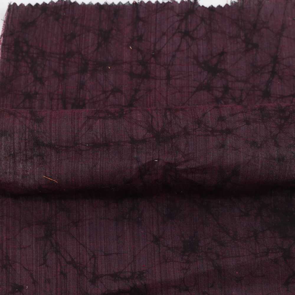Abstract Deep Plum Batik Cotton 95 GSM Fabric - Hand Printed