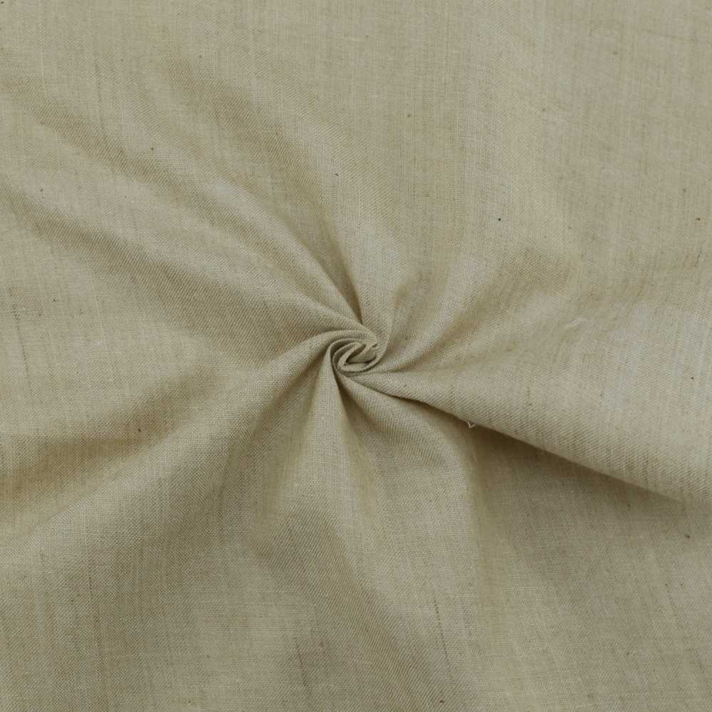 Plain Beige Pure Cotton 90 GSM Handwoven Fabric