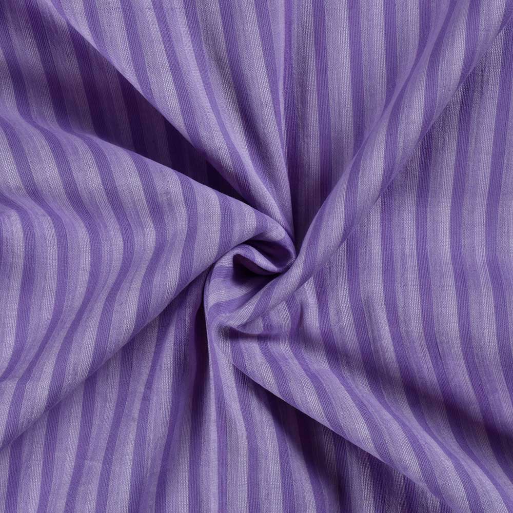 Stripe Lilac Pure Cotton 95 GSM Handwoven Fabric