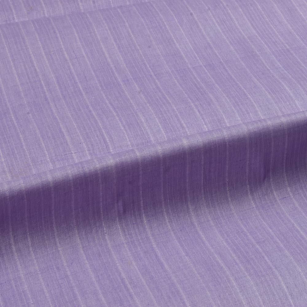 STRIPE PURPLE PURE COTTON 80 GSM HANDWOVEN FABRIC