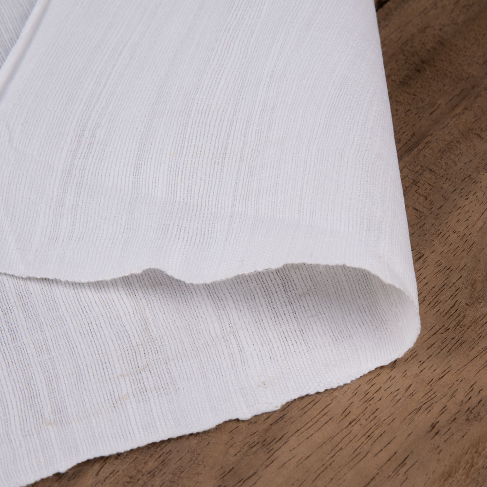 White Muslin Khadi 125 GSM Handspun & Handwoven Fabric | Bleached White & Dyeable