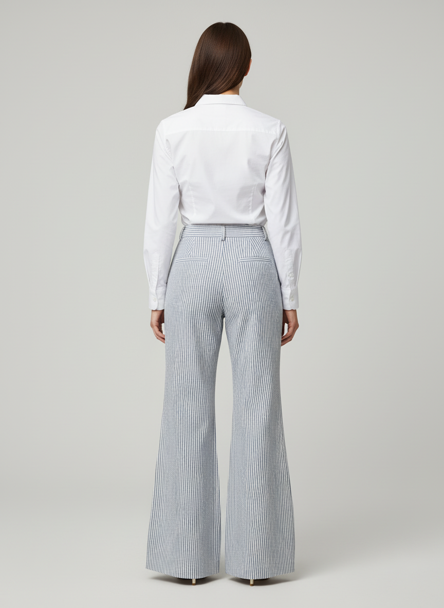 Front Slit Flared Trouser