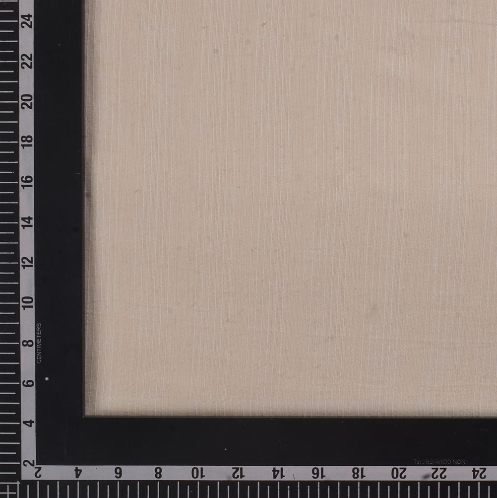 STRIPE LIGHT PEACH PURE COTTON 80 GSM HANDWOVEN FABRIC W25