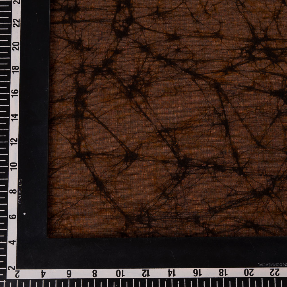 ABSTRACT BROWN BATIK COTTON 95 GSM FABRIC - HAND PRINTED