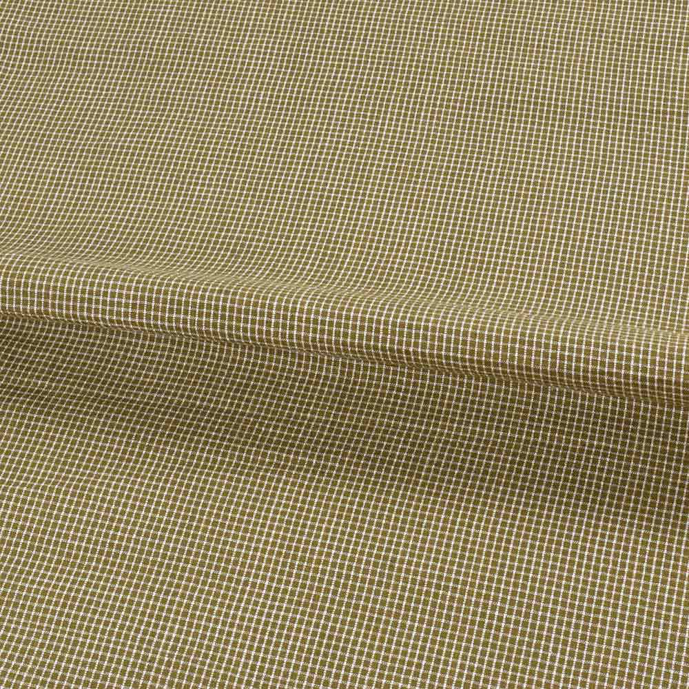 CHECK YELLOW PURE COTTON 93 GSM HANDWOVEN FABRIC