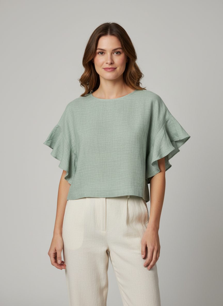 Flouce Sleeve Top