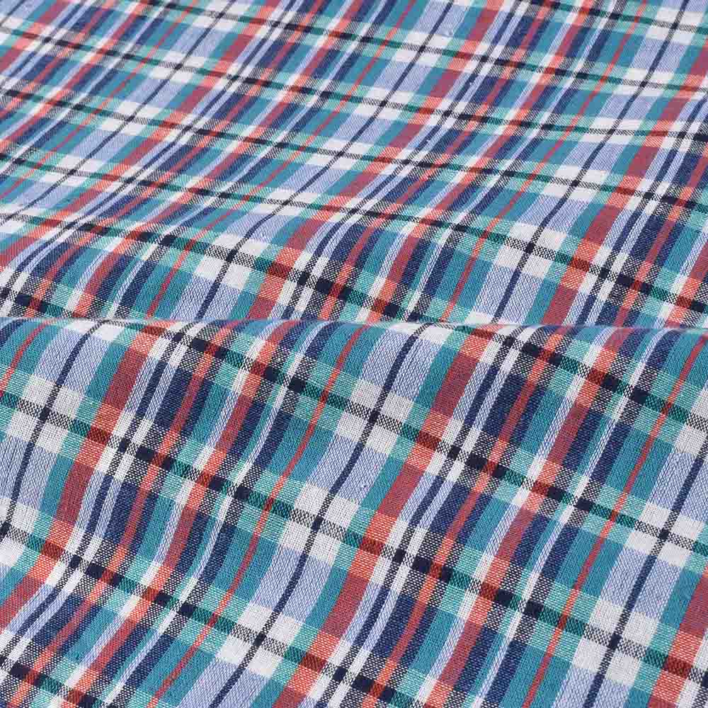 CHECK MULTICOLOUR PURE COTTON 95 GSM HANDWOVEN FABRIC 482