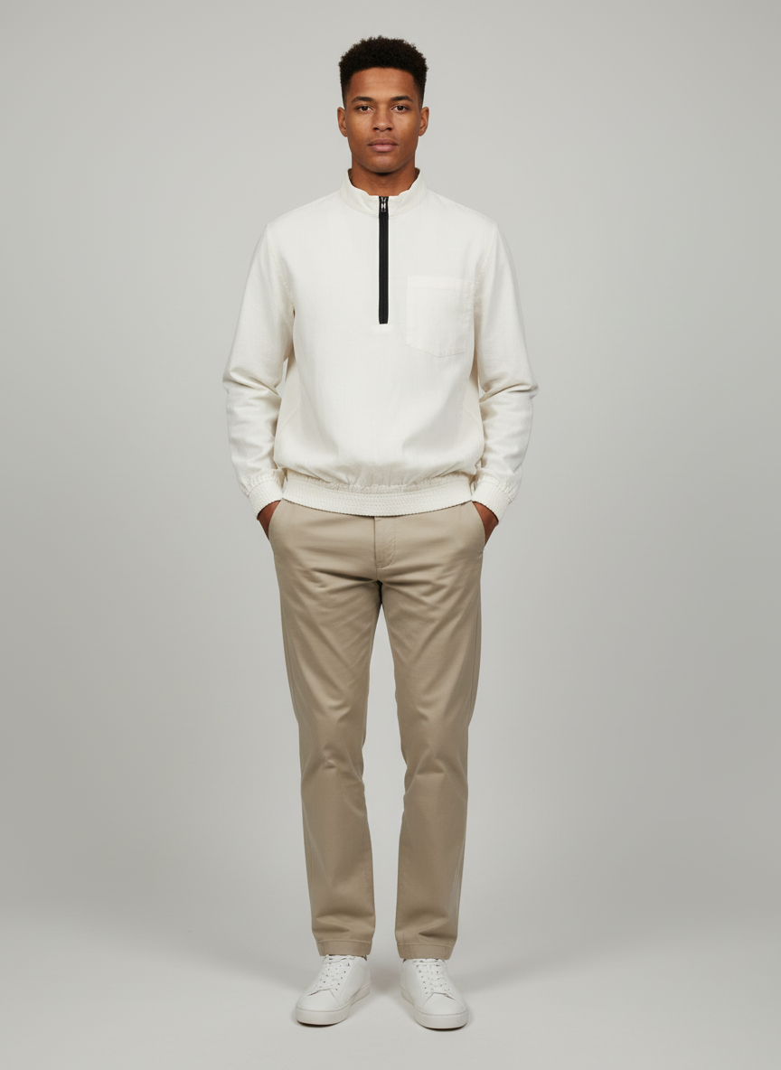 Pop Over Zip-Funnel Neck-Jumper Jacket