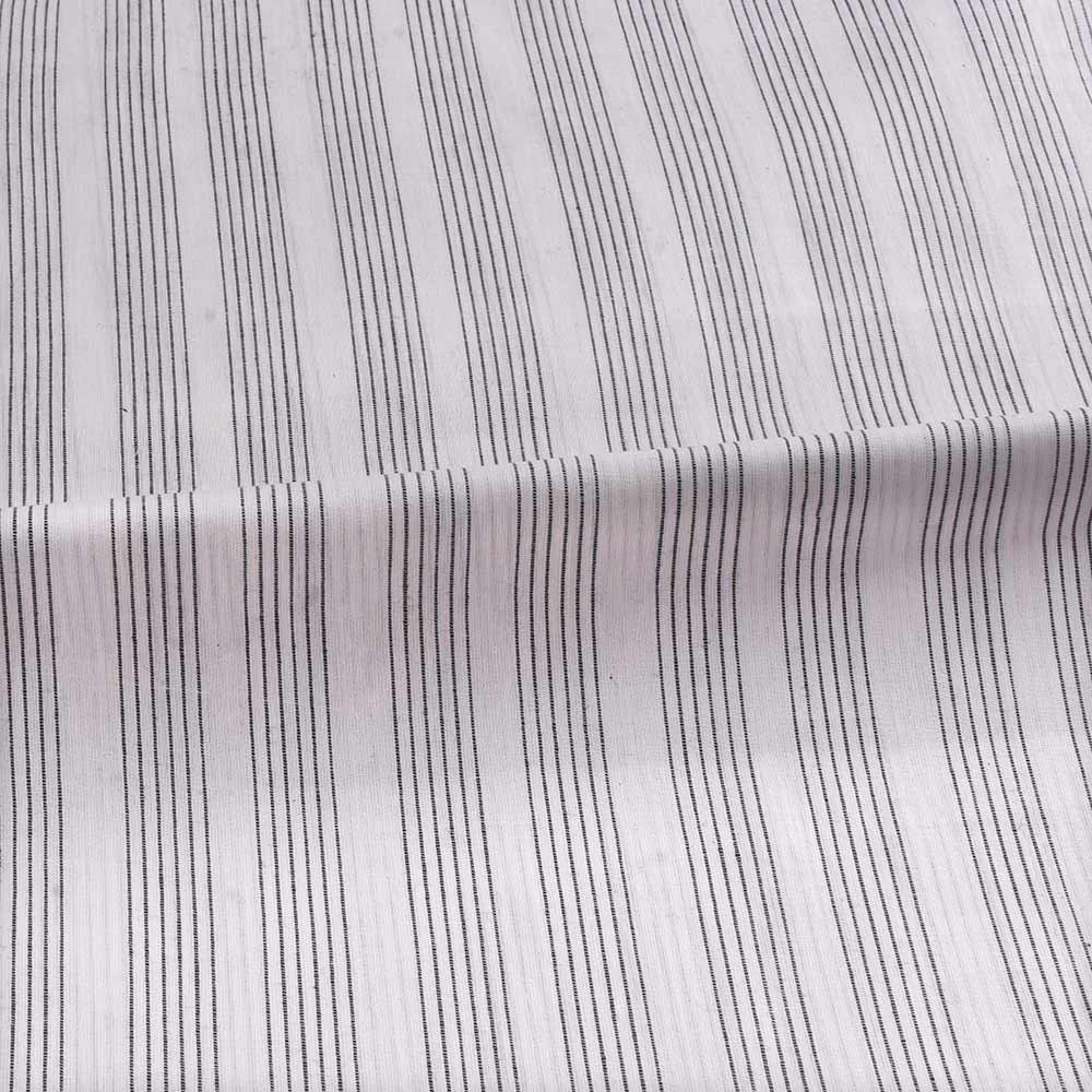 PINSTRIPE BLACK & WHITE PURE COTTON 85 GSM HANDWOVEN FABRIC