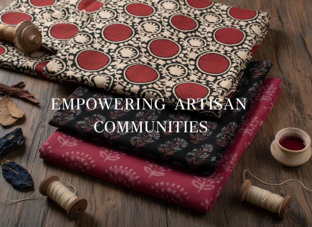 Group of rural artisans in East India engaged in handloom weaving within their local community