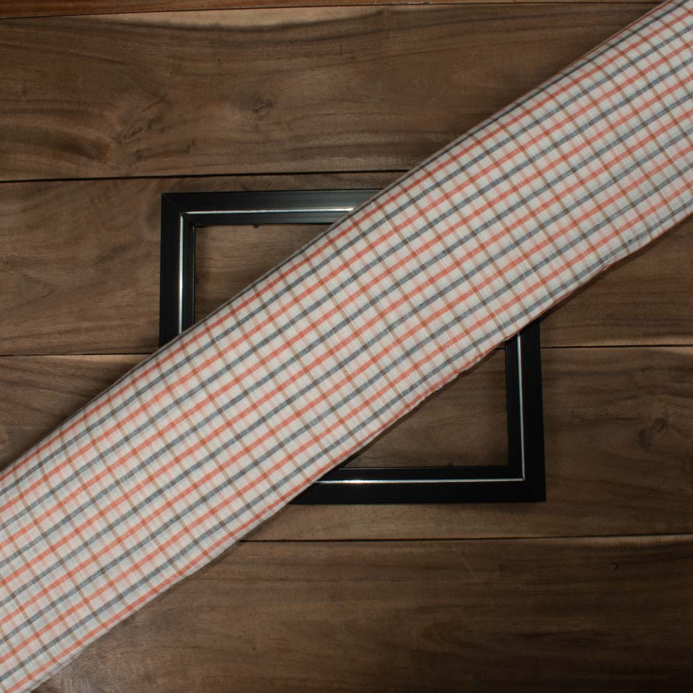 Stripe Multicolor Linen Cotton 130 GSM Handwoven Fabric 22