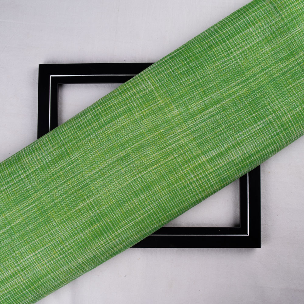 Green Yarn Tie-Dye 91 GSM Pure Cotton Fabric