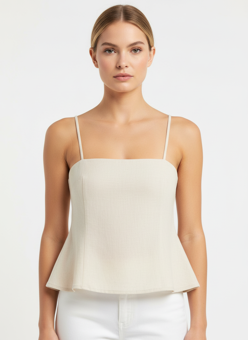 Back Button Cropped Top
