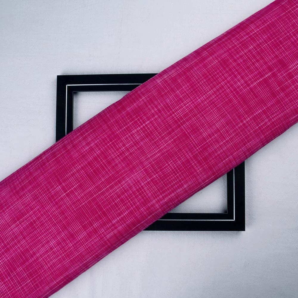 Dark Pink Yarn Tie-Dye Bandhani 90 GSM Pure Cotton Fabric