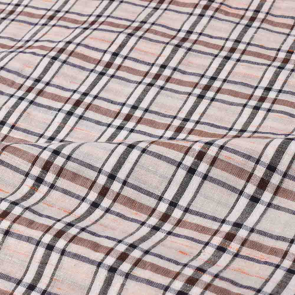 FUTKI CHECK MULTICOLOR KHADI COTTON 85 GSM HANDWOVEN FABRIC