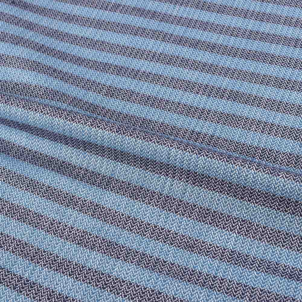 Herringbone petrol blue 100 gsm pure cotton handwoven fabric