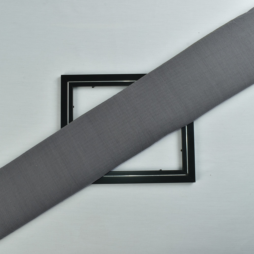 Slub Dark Grey Khadi Fabric - 107 GSM Handspun & Handwoven