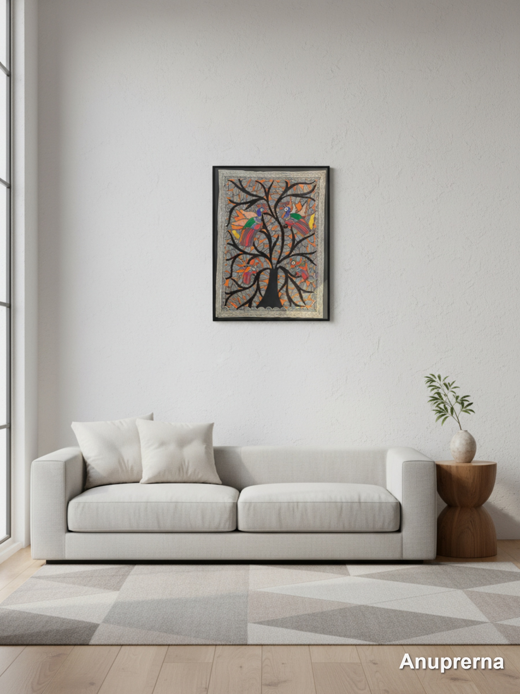 A Family Of Birds Madhubani Wall Art Decor