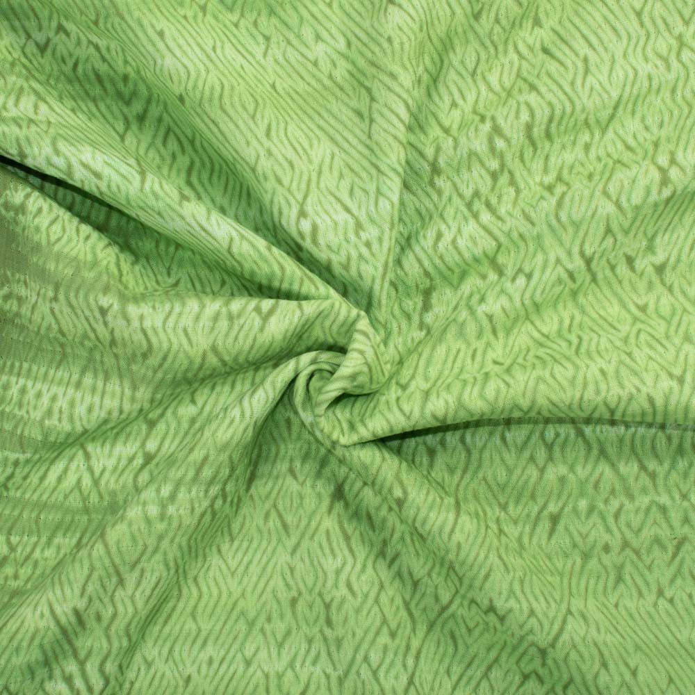 Abstract Green Shibori 90 GSM Pure Cotton Fabric