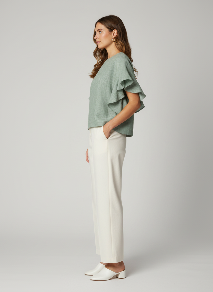 Flouce Sleeve Top