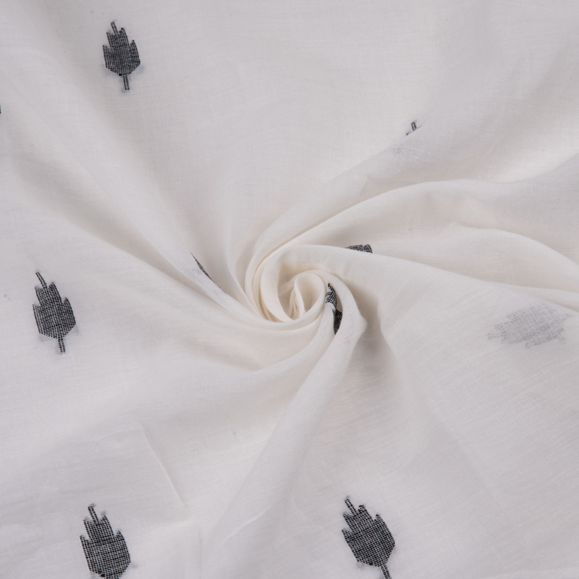 Geometric Cream Jamdani Pure Cotton 55 GSM Fabric 172