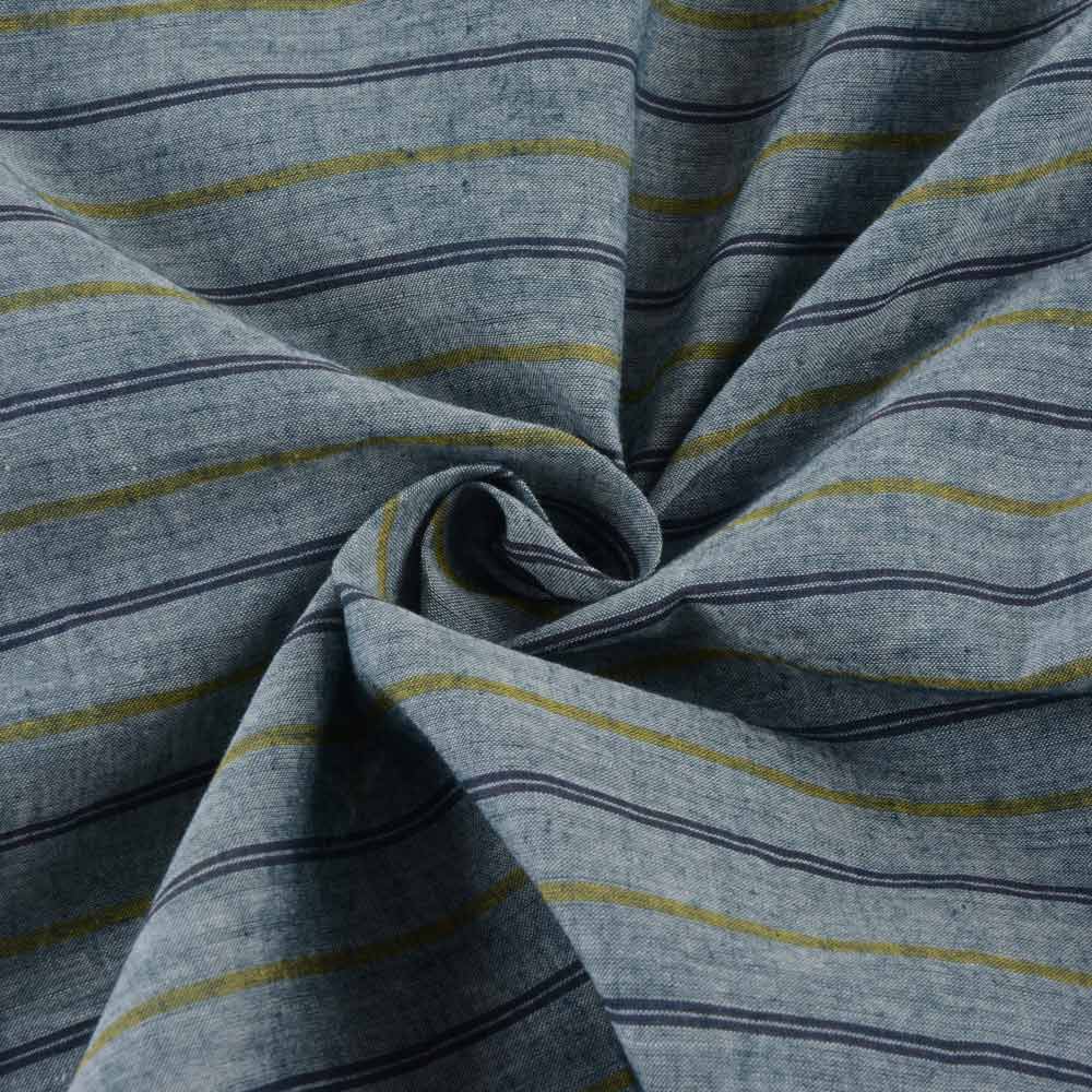 Stripe Grey Pure Cotton 60 GSM Handwoven Fabric