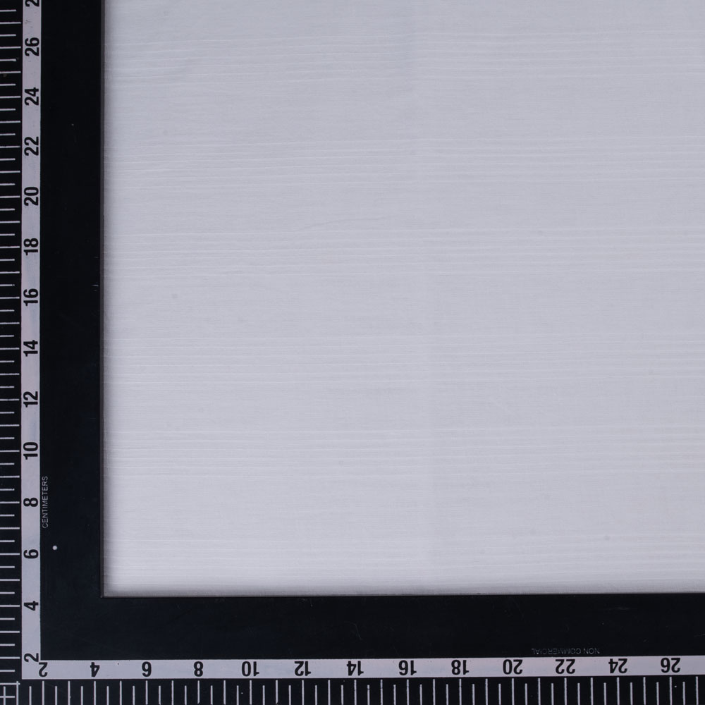 WHITE STRIPE COTTON ORGANDY 71 GSM FABRIC - BLEACHED WHITE & DYEABLE
