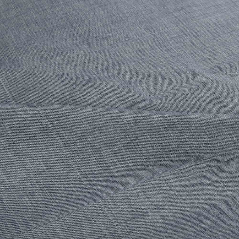 CHAMBRAY NAVY BLUE PURE COTTON 100 GSM HANDWOVEN  FABRIC