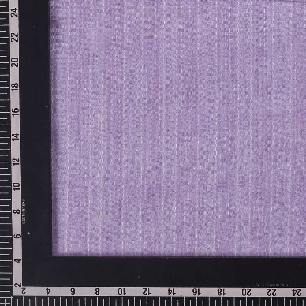 STRIPE PURPLE PURE COTTON 80 GSM HANDWOVEN FABRIC