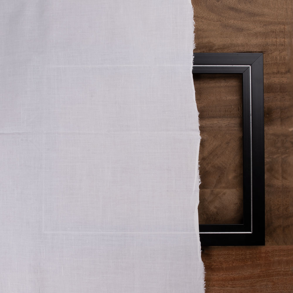 WHITE Mulmul KHADI COTTON 105 GSM FABRIC - BLEACHED WHITE & DYEABLE