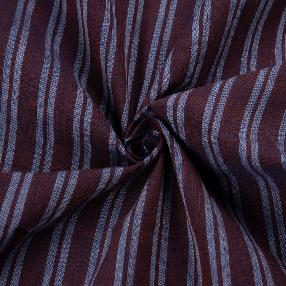 Stripe Violet Pure Cotton 91 GSM Handwoven Fabric